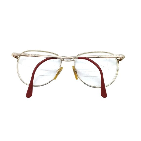 Vintage L'Amy Eyeglasses Frames Designer Red Wire Rim Venice 140 X969 - Picture 3 of 6